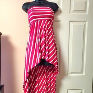 Bebe High-Low Strapeless Dress NWT